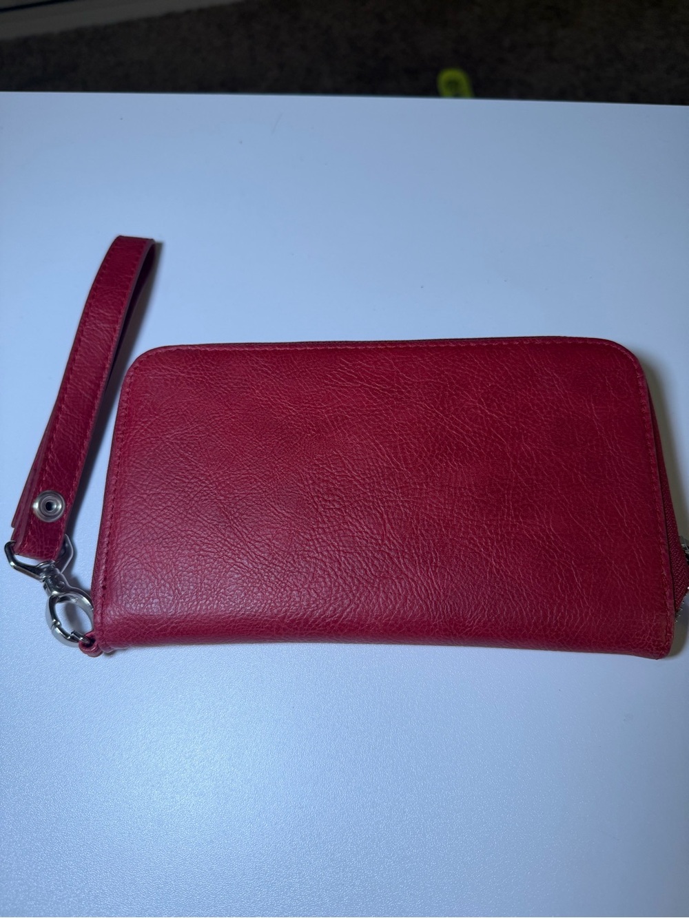 Red Leather Wristlet Wallet - Thirty-One